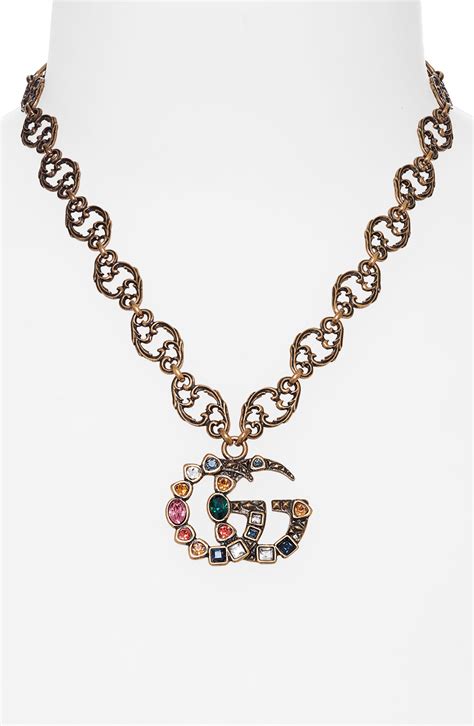 gucci double g pendant necklace|More.